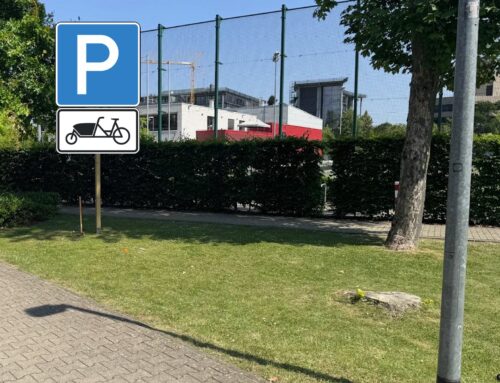 Neuer Parkplatz für Lastenräder, Fahrräder, Mopeds