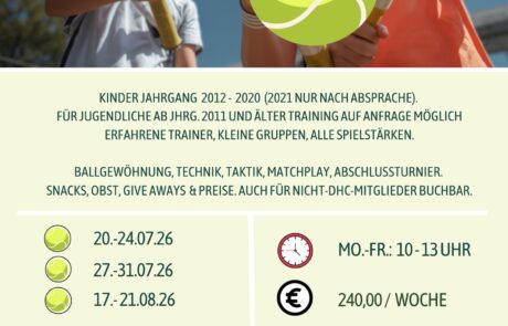 Tenniscamp 2026 – 1